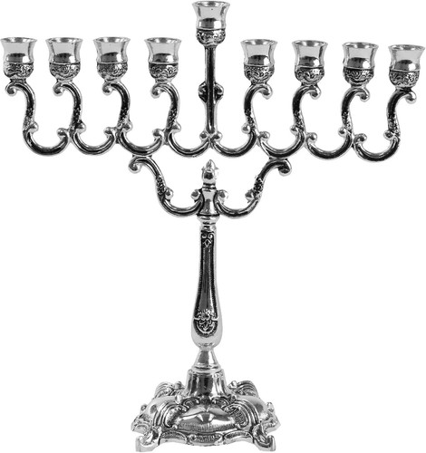 Silver plated candle - candle, menorah